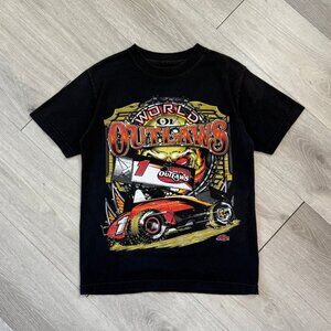 2007 World of Outlaws Tour Bad To The Bone Sprint Car Racing T-Shirt Size Small